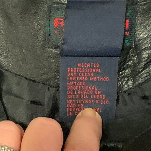 RALPH LAUREN Real Leather lined pants, size 12, threaded belt, petite, vintage - Picture 5 of 10